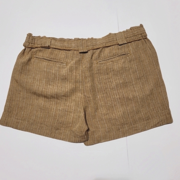 Old Navy Brown Weave Linen Low Rise Shorts (L) - Picture 2 of 8